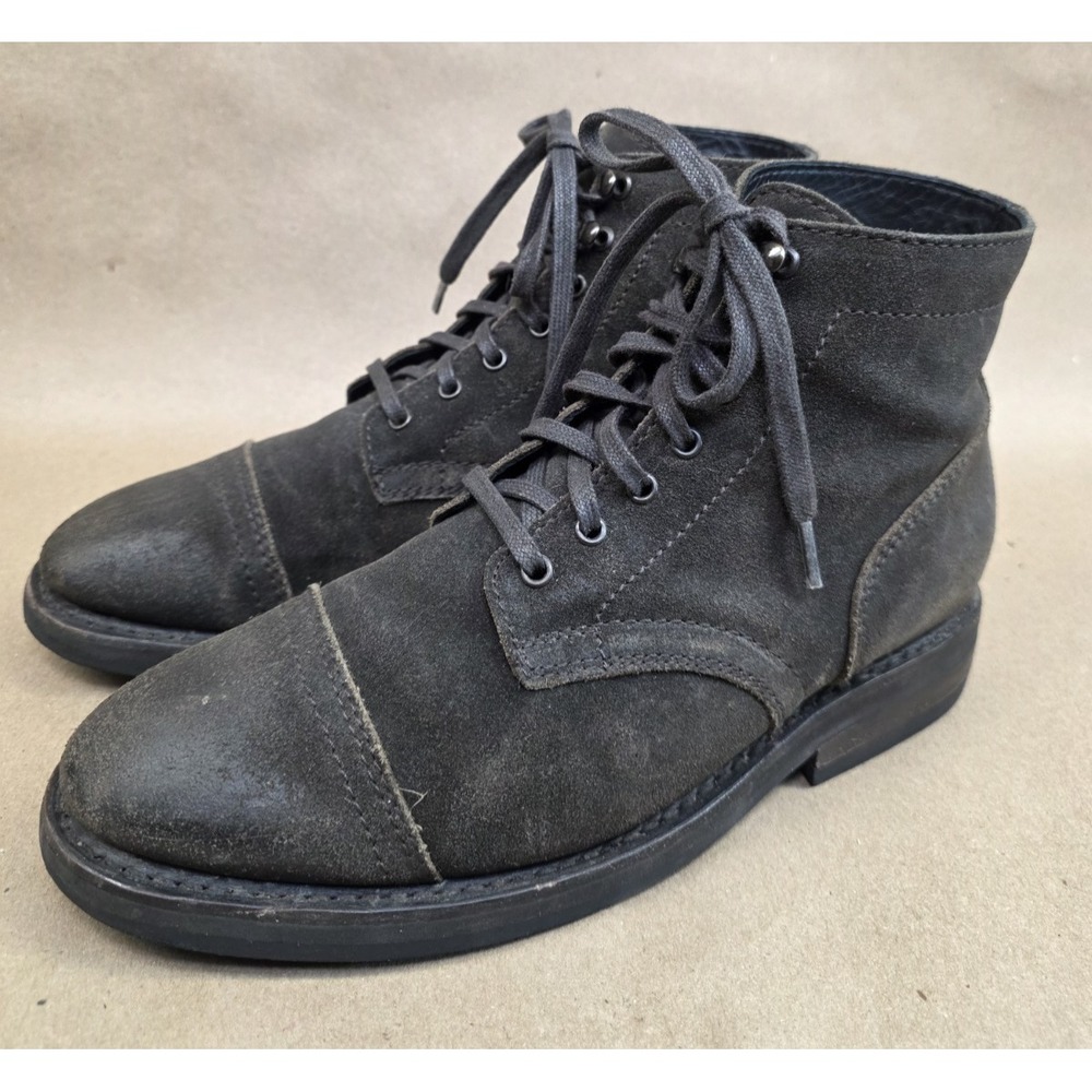 Thursday Boot Company (Sz 7.5) Captain Dark Olive Suede Men's Lace Up Boots